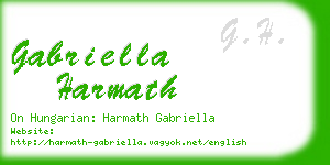 gabriella harmath business card